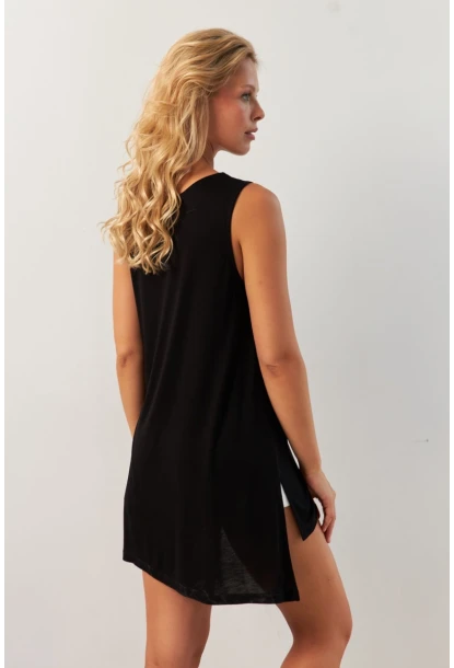 Kadın Siyah Basic Bluz RX437