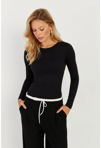 Kadın Siyah Bluz LPP1253