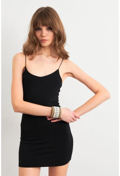 Kadın Siyah Maxi Elbise MEN2059