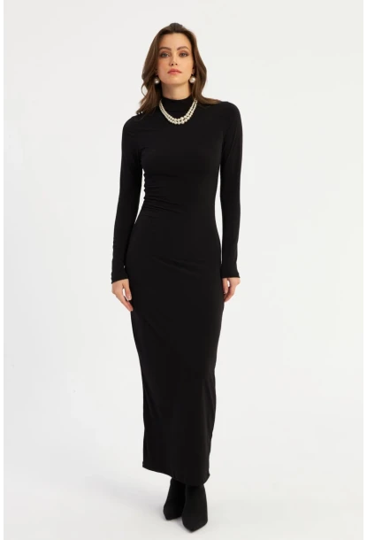 Kadın Siyah Maxi Elbise MLİK100