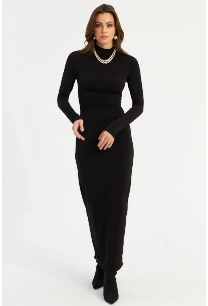 Kadın Siyah Maxi Elbise MLİK100