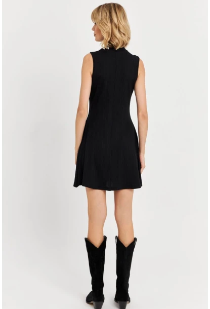 Kadın Siyah Mini Elbise TF66