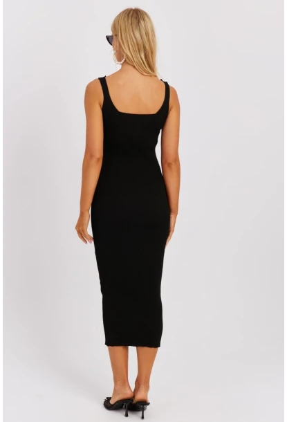 Kadın Siyah Triko Elbise YZ631