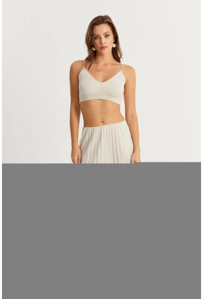 Kadın Taş Beli Lastikli Pilise Etek GÇ190