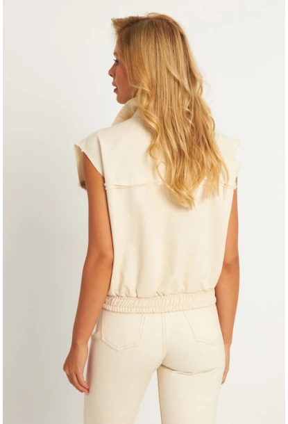 Kadın Taş Keten Ceket ELA3108