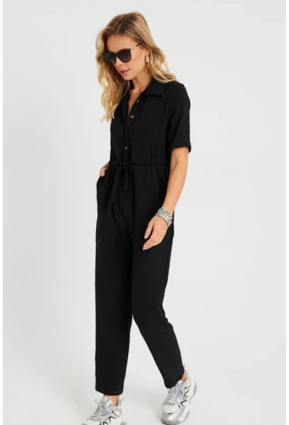 Kadın Tulum Siyah Q985