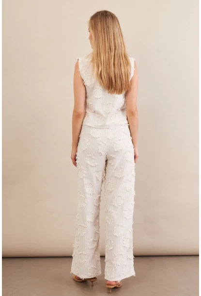 Kadın Vanilya Çizgili Püsküllü Alt Üst Takım MOD2517