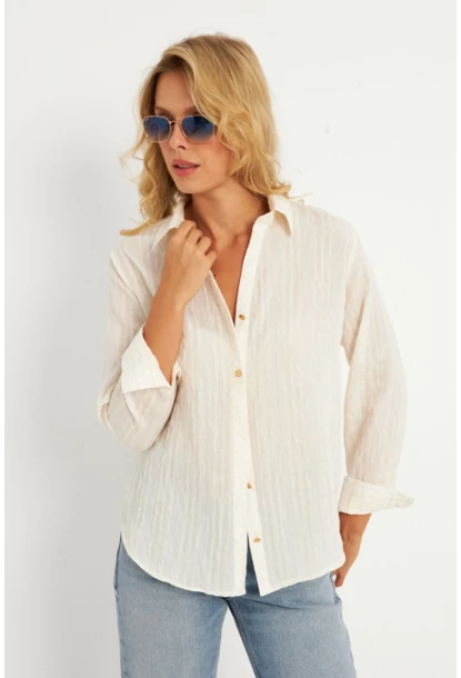 Kadın Vanilya Gömlek KED714