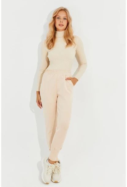 Kadın Vanilya Skuba Cepli Eşofman Altı MİW77