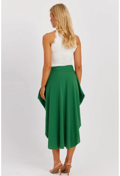 Kadın Yeşil Asimetrik Etek LV176