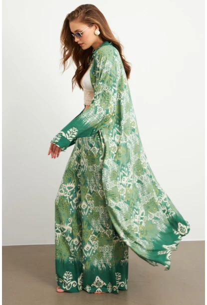 Kadın Yeşil Kaftan Takım Sİ159