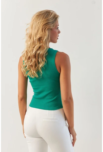 Kadın Yeşil Patlı Kaşkorse Bluz MK02