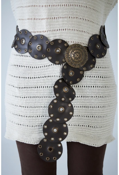 Kadın Acı-Kahve Halkalı Kemer BE703