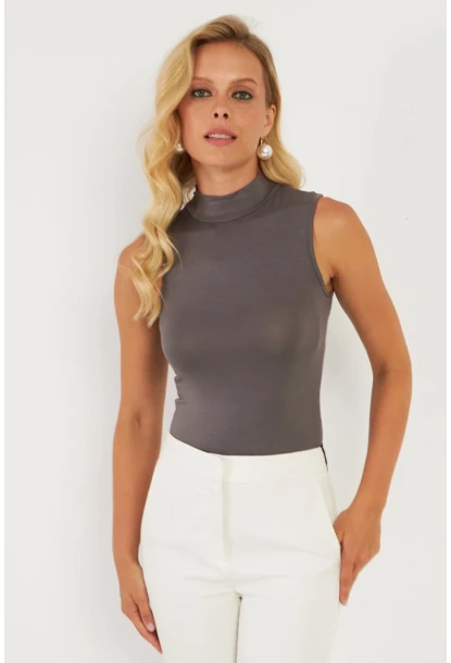 Kadın Antrasit Bluz LPP1289
