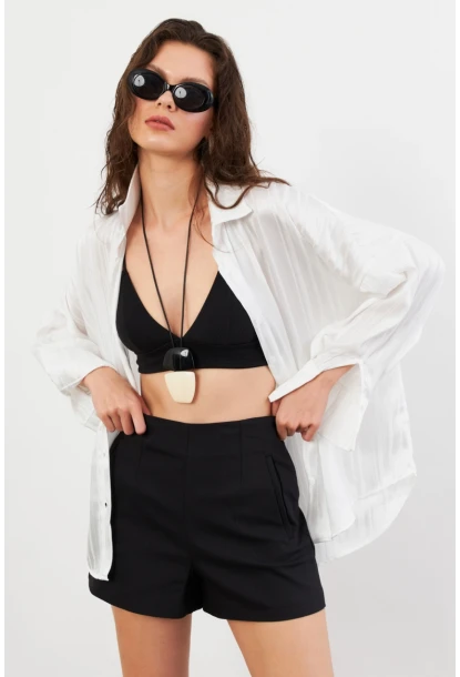 Kadın Beyaz Lizbon Gömlek CAR1101-90