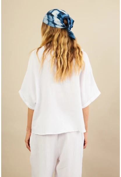Kadın Beyaz Müslin Gömlek BTY101
