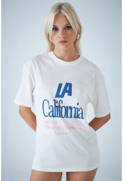 Kadın Beyaz Pinterest T-Shirt RAİ011