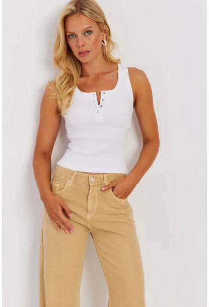 Kadın Beyaz-Siyah Patlı Kaşkorse Bluz MK06