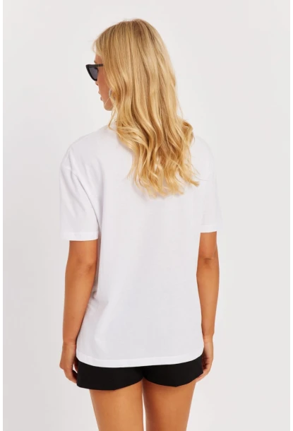 Kadın Beyaz Taşlı Bluz SGT401