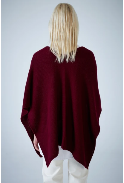 Kadın Bordo Triko Şal YV358