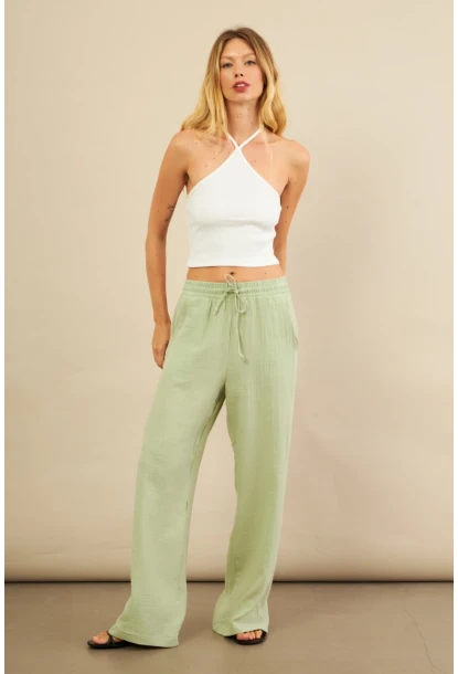 Kadın Çağla Müslin Pantolon FRO1004