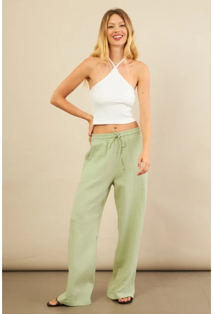 Kadın Çağla Müslin Pantolon FRO1004