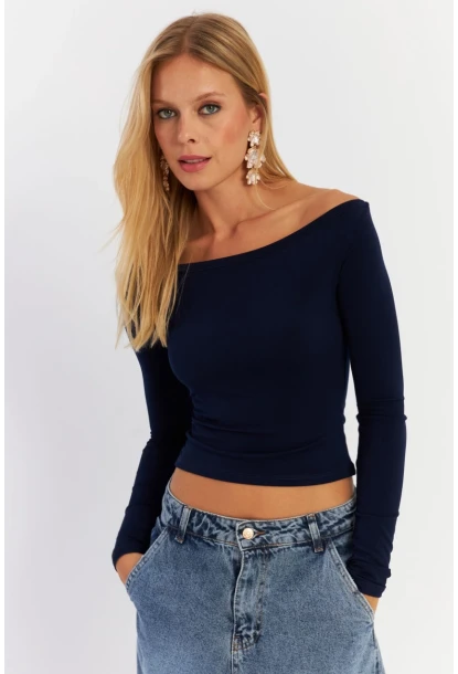 Kadın Lacivert Bluz HOR13
