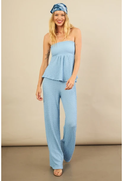 Kadın Mavi Bubble Alt Üst Takım FLU337