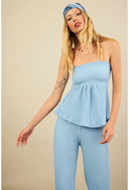 Kadın Mavi Bubble Alt Üst Takım FLU337