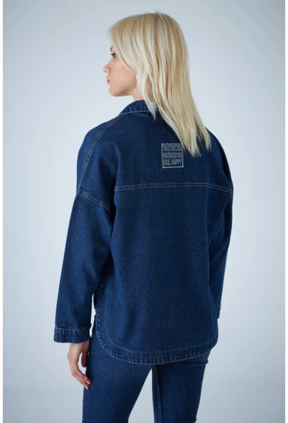 Kadın Mavi Denim Gömlek TSS101