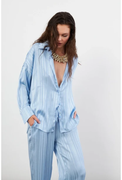 Kadın Mavi Lizbon Gömlek CAR1101-90