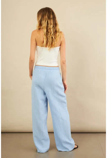 Kadın Mavi Müslin Pantolon FRO1004