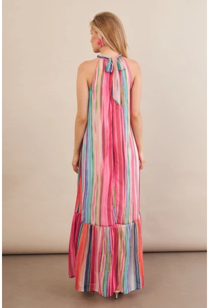 Kadın Multi Astarlı Maxi Şifon Elbise PSG1004