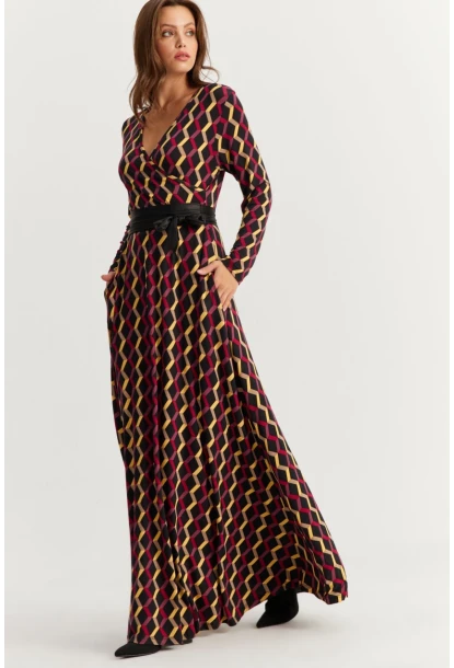 Kadın Multi Kruvaze Maxi Elbise VTN3