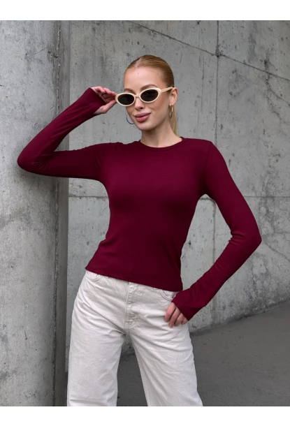 Kadın Parmak Geçmeli Uzun Kollu Bluz