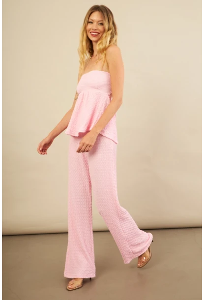 Kadın Pembe Bubble Alt Üst Takım FLU337