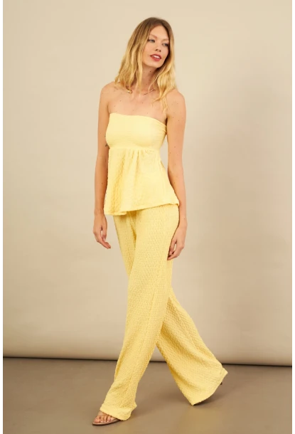 Kadın Sarı Bubble Alt Üst Takım FLU337