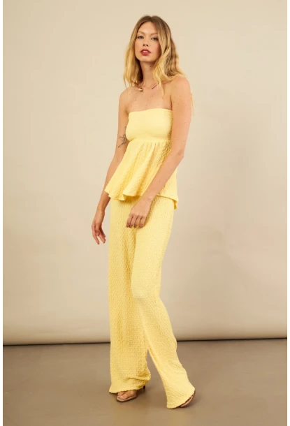 Kadın Sarı Bubble Alt Üst Takım FLU337