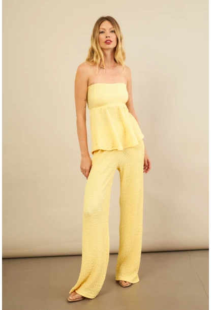 Kadın Sarı Bubble Alt Üst Takım FLU337