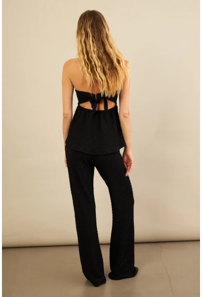 Kadın Siyah Bubble Alt Üst Takım FLU337