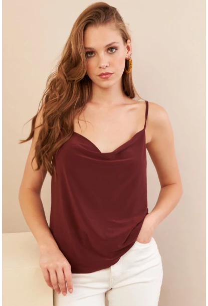 Kadın Taba Degaje Yaka Bluz LPP1286-90