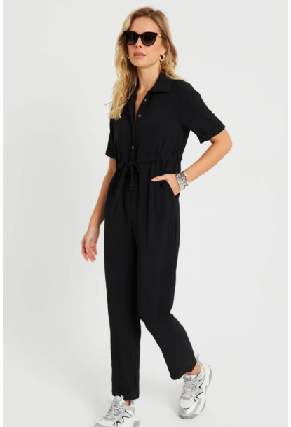 Kadın Tulum Siyah Q985