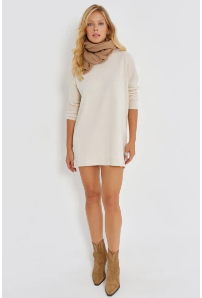 Kadın Vanilya Triko Tunik YV110