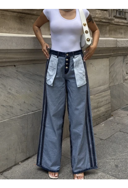 Ters Dikim Özel Tasarım Kot Pantalon