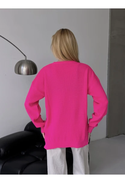 Bisiklet Yaka Oversize Rahat Kesim Triko Bluz