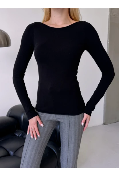 Bisiklet Yaka Slim Fit Uzun Kollu Triko Bluz