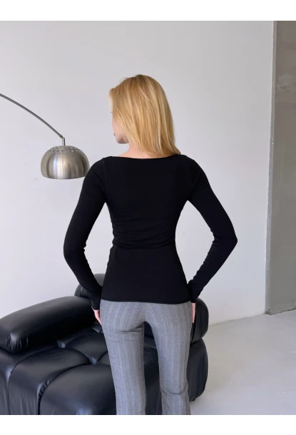 Bisiklet Yaka Slim Fit Uzun Kollu Triko Bluz