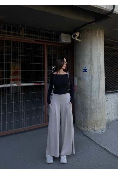 Cepli İspanyol Paça Modal Kumaş Pantolon