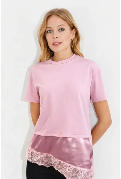 Dantel Detaylı T-Shirt