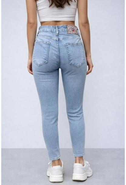 Esnek Dar Paça Jean Pantalon